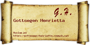 Gottsegen Henrietta névjegykártya